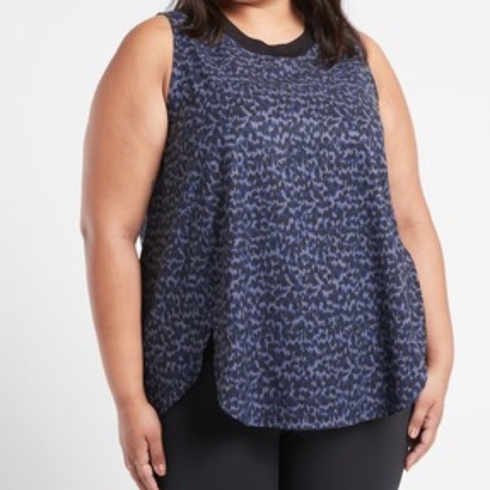 Athleta Zephyr Top Size 2X Featherlight Stretch Workout Spandex Womens plus